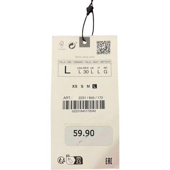 Zara Womens Mini Romper Dress L Pink Long sleeve satin effect 2231/845 NWT - Picture 12 of 16